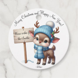 Modernes, buntes Weihnachtsthema Geschenkanhänger