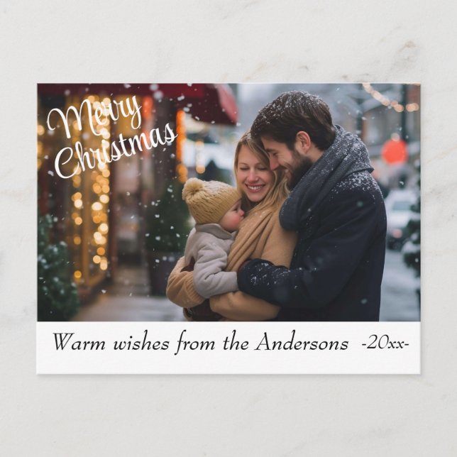 Modernes, buntes Weihnachtsthema Postkarte (Vorderseite)