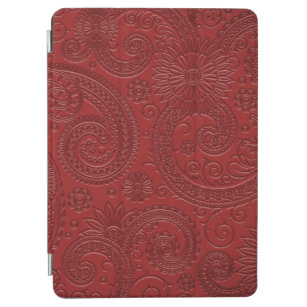 Modernes Burgundy Red Paisley Floral Muster iPad Air Hülle