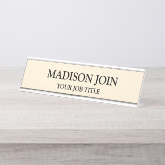 Modernes Büro Chambray Blue Office Schreibtischnamensplakette