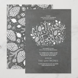 Modernes Bürsten-Skript-Weihnachtsfeiertags-Party Einladung