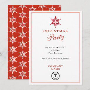 Modernes Business Business Weihnachten Party Einladung