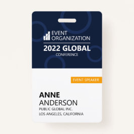 Modernes Business Conference Event Abzeichen Ausweis