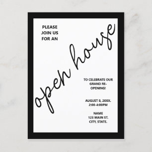 Modernes Business Corporate Open House - Einladung Postkarte