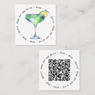 Modernes Business Event QR Daiquiri Drink Gutschei Quadratische Visitenkarte