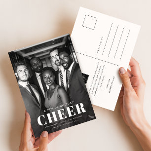 Modernes Business Foto Holiday Postkarte