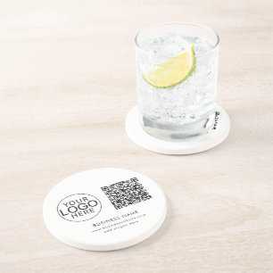 Modernes Business-Logo QR-Code Corporate Events Getränkeuntersetzer