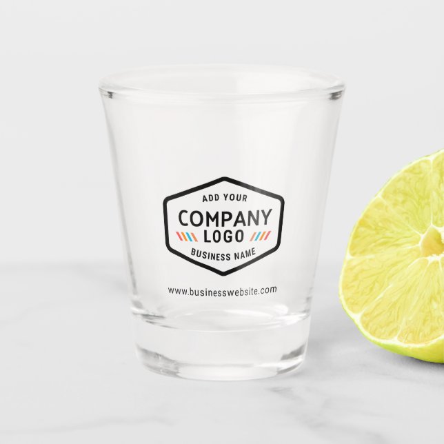 Modernes Business-Logo-Website Minimalistisch Schnapsglas (Vorderseite)