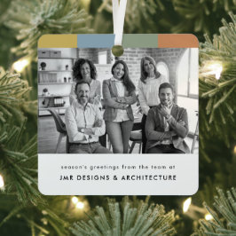 Modernes Business Schwarz und Weiß Weihnachten Ornament Aus Metall