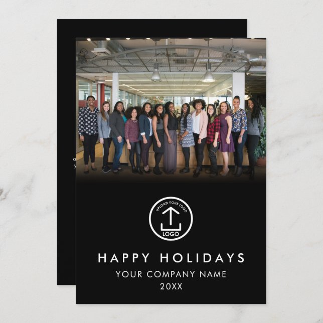 Modernes Business Team Foto Logo Foto Weihnachten (Vorne/Hinten)