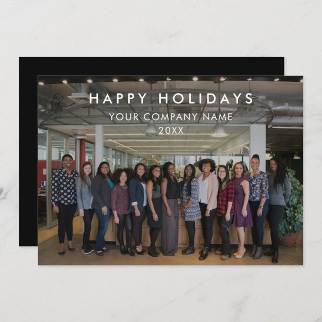 Modernes Business Team Foto Logo Foto Weihnachten (Vorne/Hinten)