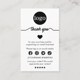 Modernes Business Vielen Dank für Ihre Bestellung Visitenkarte