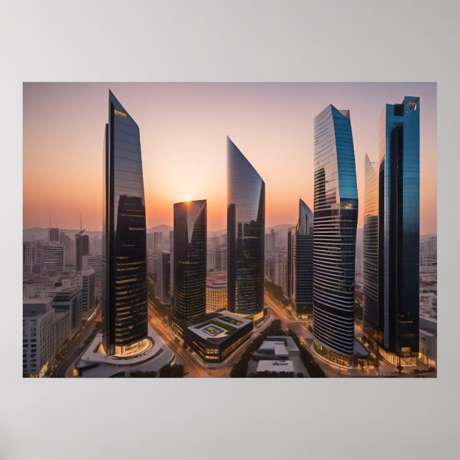 Modernes Businesscenter Poster (Vorne)