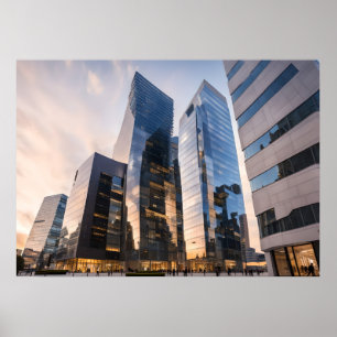 Modernes Businesscenter Poster