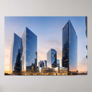 Modernes Businesscenter Poster
