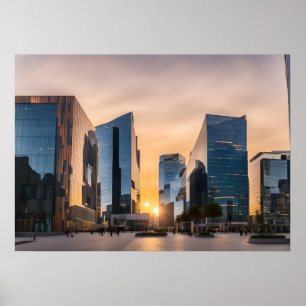 Modernes Businesscenter Poster