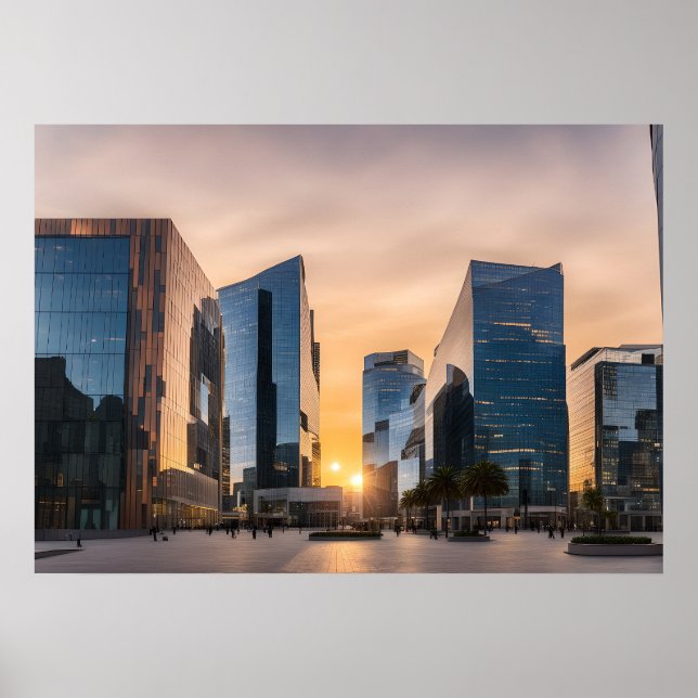 Modernes Businesscenter Poster (Vorne)