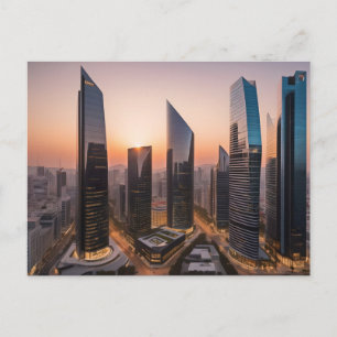 Modernes Businesscenter Postkarte