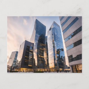 Modernes Businesscenter Postkarte