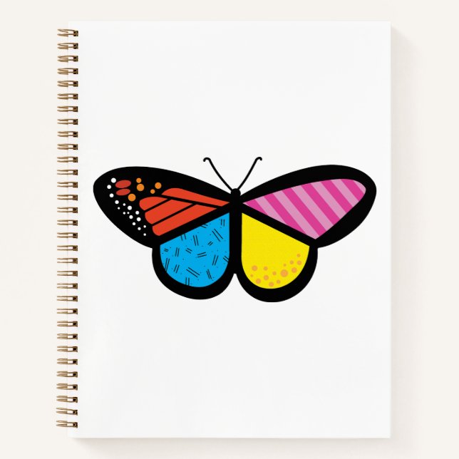 Modernes Butterfly-Notebook Notizbuch (Vorderseite)