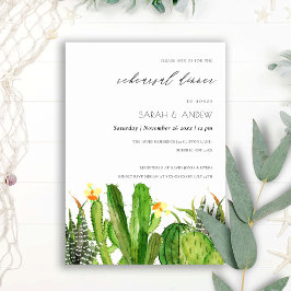 MODERNES CACTUS GARDEN WASSERFARBEN PROBE DINNER EINLADUNG