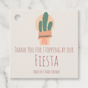 Modernes Cactus Potted Pflanze Rainbow Party Geschenkanhänger