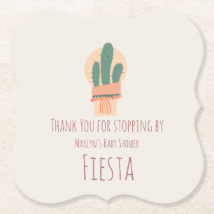 Modernes Cactus Potted Pflanze Rainbow Party Untersetzer