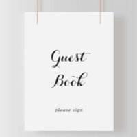 Modernes Calligrafy Guest Book Sign
