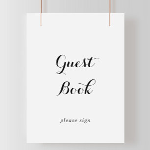 Modernes Calligrafy Guest Book Sign Poster