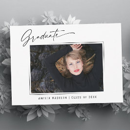 Modernes Calligrafy Ink Script Graduate Foto Ankündigung