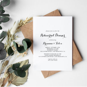 Modernes Calligrafy Probe Dinner Einladung