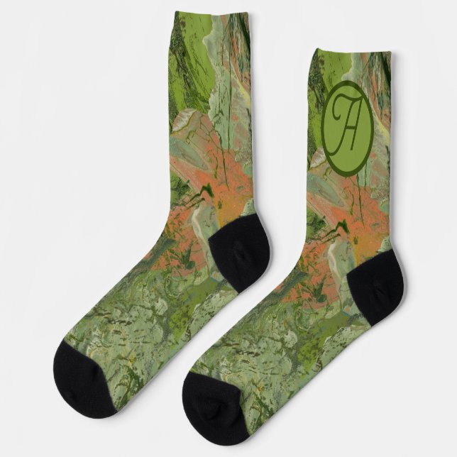 Modernes Camouflage Design Fügen Sie Ihren ersten  Socken (Linkes Detail)