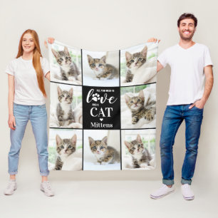 Modernes Cat Lover Pet Personalisiert 8 Fotomateri Fleecedecke
