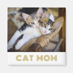 Modernes Cat Mama Foto Magnet