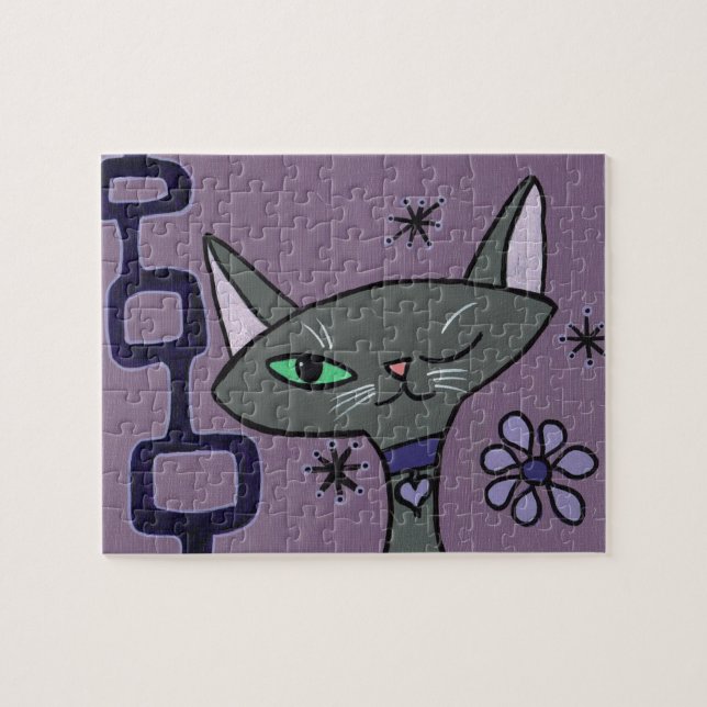 Modernes Cat Puzzle aus dem Mittelalter (Horizontal)