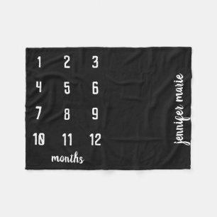 Modernes Chalkboard Baby Milestone Baby Blanket Fleecedecke