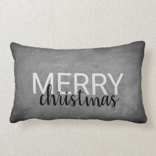 Modernes Chalkboard-Custom Frohe Weihnachtsschrift Lendenkissen