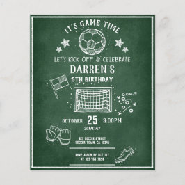 Modernes Chalkboard Soccer Budget Geburtstag Einla