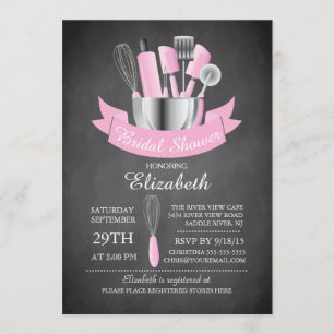 Modernes Chalkboard Stock Das Brautparty Küche Einladung