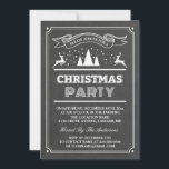 Modernes Chalkboard Typografie Weihnachts-Party Einladung<br><div class="desc">Mit diesen vordefinierten Vorlagen können Sie Ihre Einladung ganz einfach so gestalten, dass Sie sie ganz individuell gestalten können. Für weitere Anpassungen klicken Sie bitte auf den Link "Weiter anpassen" und verwenden Sie unser benutzerfreundliches Designwerkzeug, um diese Vorlage zu ändern. Wenn Sie Thicker-Papiere / Matte Finish bevorzugen, können Sie den...</div>