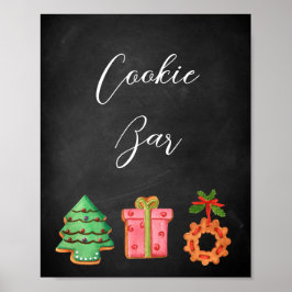 Modernes Chalkboard Weihnachtskochtelegel Bar Sign Poster