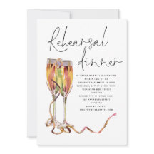 Modernes Champagner Script Hochzeitsessen Probe