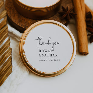 Modernes Chic Black and White Danke Stickers