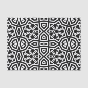 Modernes Chic Black & White Geometric-Muster Seidenpapier