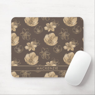 Modernes Chic Boho Gold Foil Muster Mousepad
