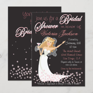 Modernes Chic Brautparty Cocktail Party lädt ein Einladung