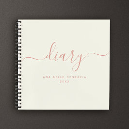 Modernes Chic Girly Trendy Script Personal Diary Notizbuch