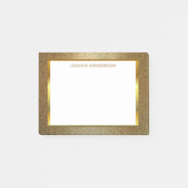 Modernes Chic-Glitter-Goldweißes personalisiertes Post-it Klebezettel