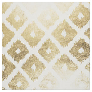 Modernes Chic-Imitat-Goldblatt ikat Muster Stoff