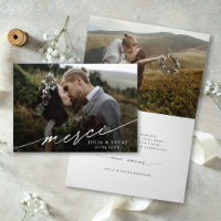 Modernes Chic Merci Script 2 Foto Wedding in Franz